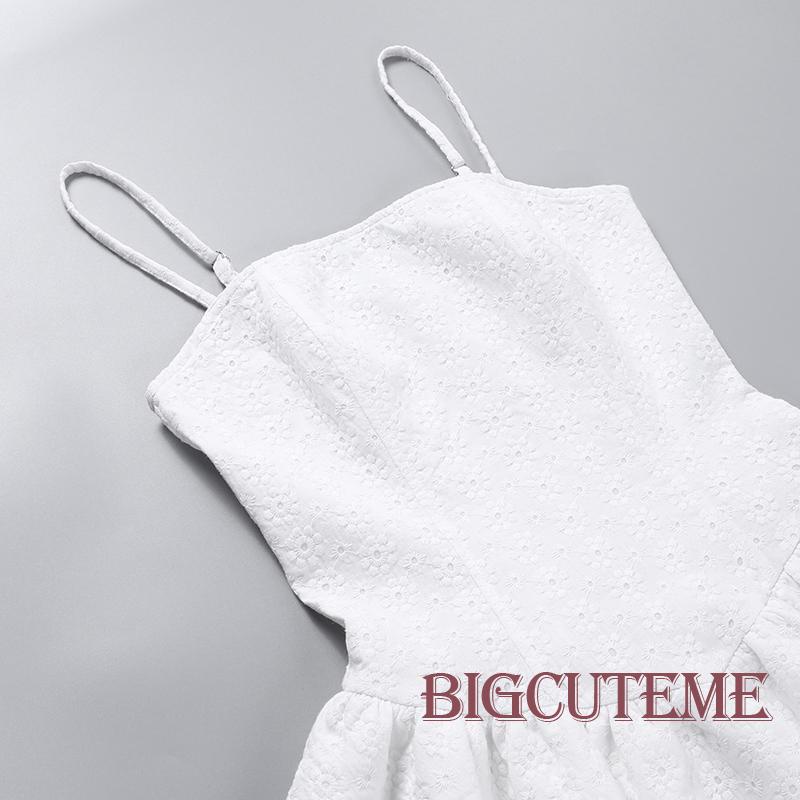 Đầm Hai Dây Nhún Bèo Họa Tiết Hoa Vintage Thời Trang Cho Nữ