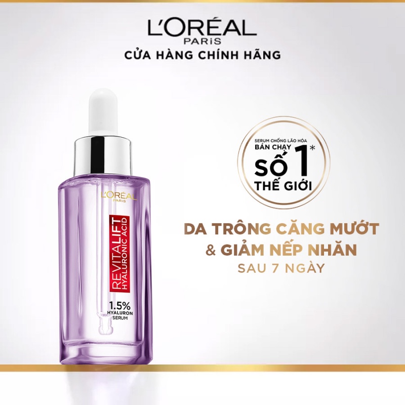 Bộ dưỡng cấp ẩm căng mướt da Hyaluronic Acid L'Oreal Paris