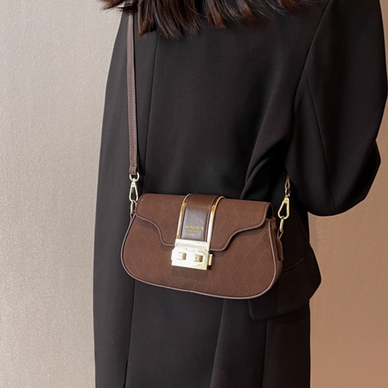 Ielgy Túi Đeo Chéo Hình Vuông Nhỏ Màu Trơn Phong Cách Nước Ngoài Tinh Tế Dễ Phối Đồ Cho Nữ