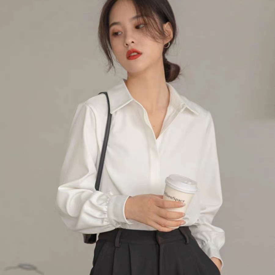 SUXI Áo Sơ Mi Dài Tay Thời Trang Xuân Hè Dành Cho Nữ