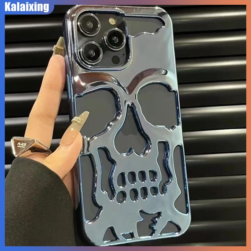 Ốp Điện Thoại Cứng Khoét Rỗng Mạ Cho iPhone 14 Pro Max 14 Plus 13 Pro Max 12 Pro Max