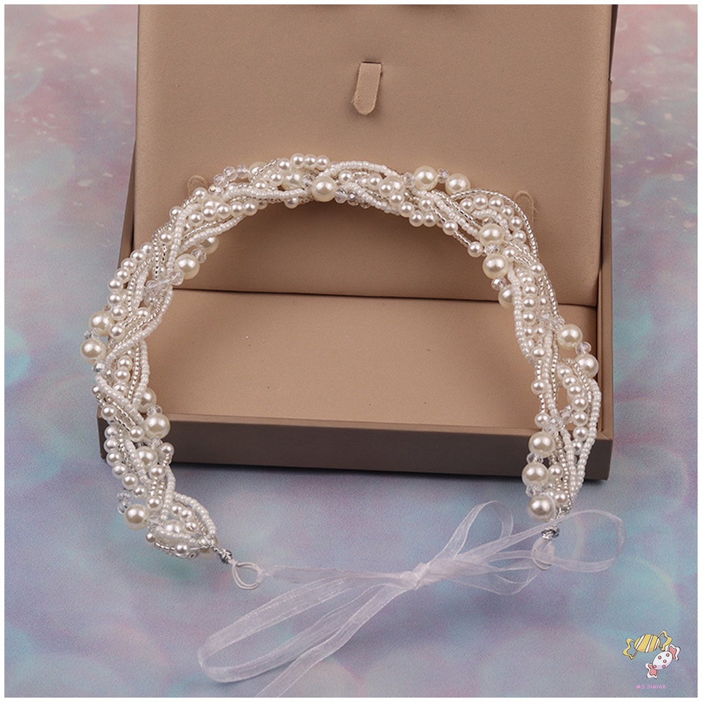 YADORNOS Băng Đô Cài Tóc Đính Ngọc Trai Dành Cho Cô Dâu