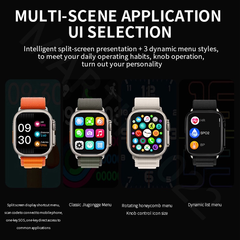 Đồng Hồ Thông Minh Agenda 8 Ultra 2023 49mm Kết Nối bluetooth 1.95 Inches