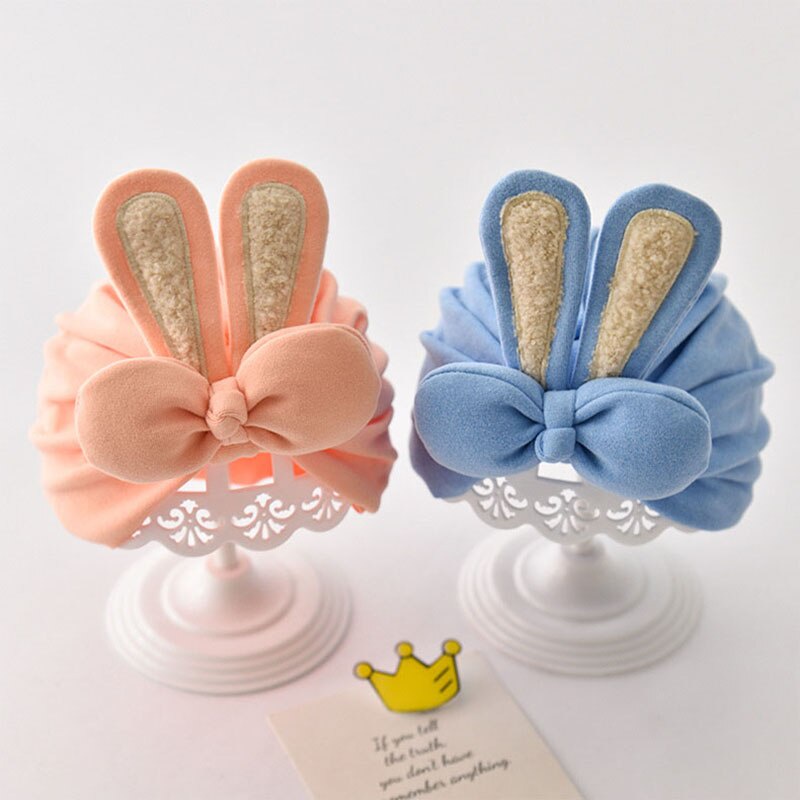 Băng Đô Tai Thỏ Chất Liệu Cotton Mềm Mại Cho Bé