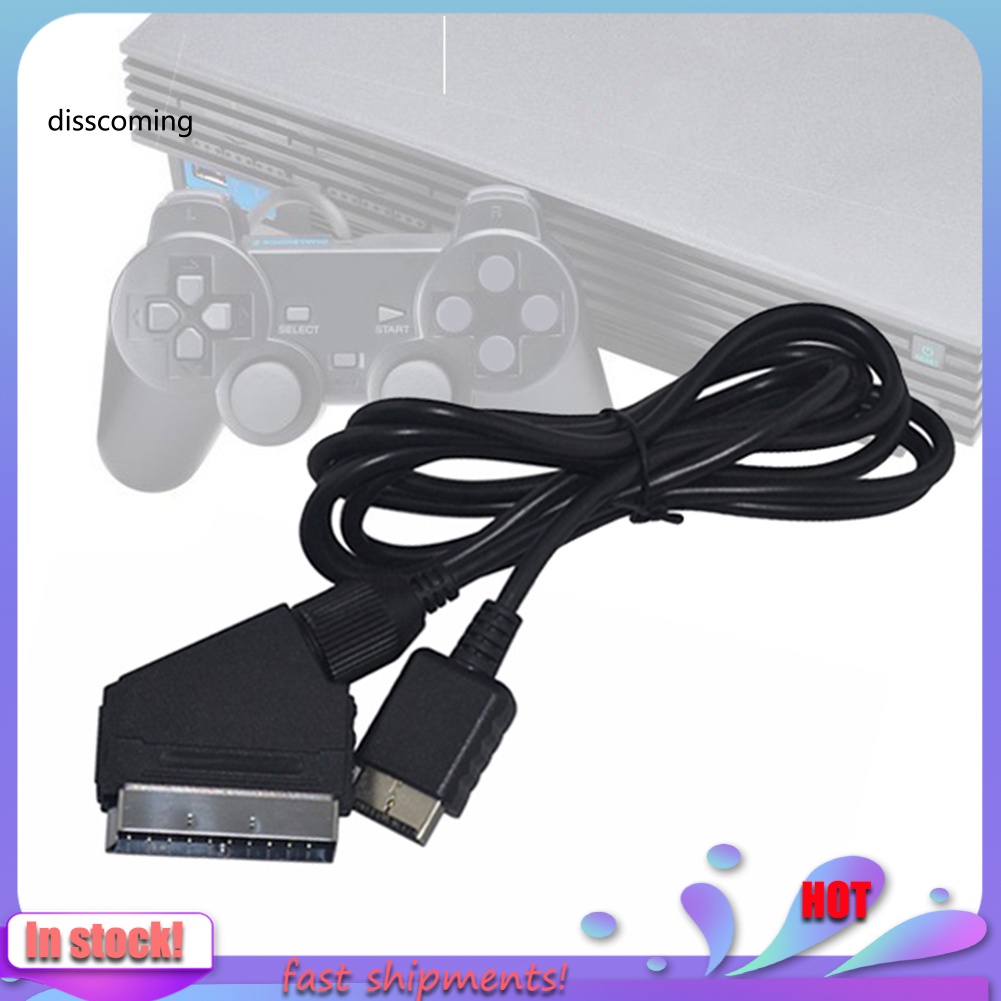 Dây Cáp Kết Nối 1.8m RGB Scart TV AV Cho Sony Playstation PS2 3