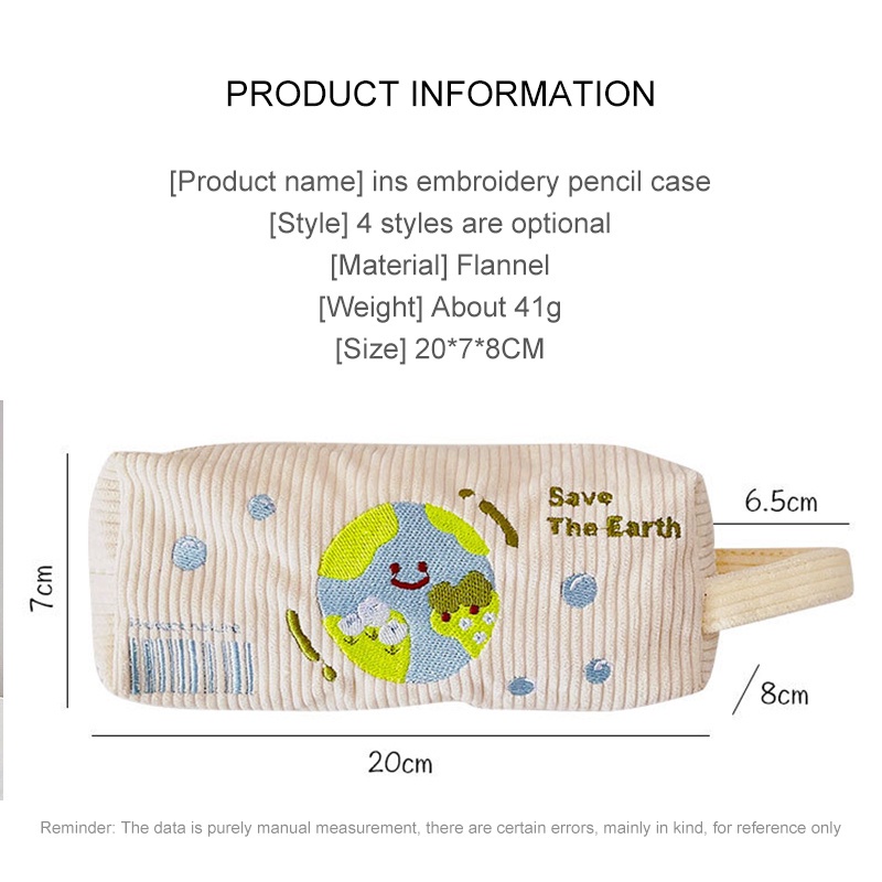 Túi Đựng Bút Chì Cầm Tay Có Khóa Kéo Tiện Dụng Cho Học Sinh