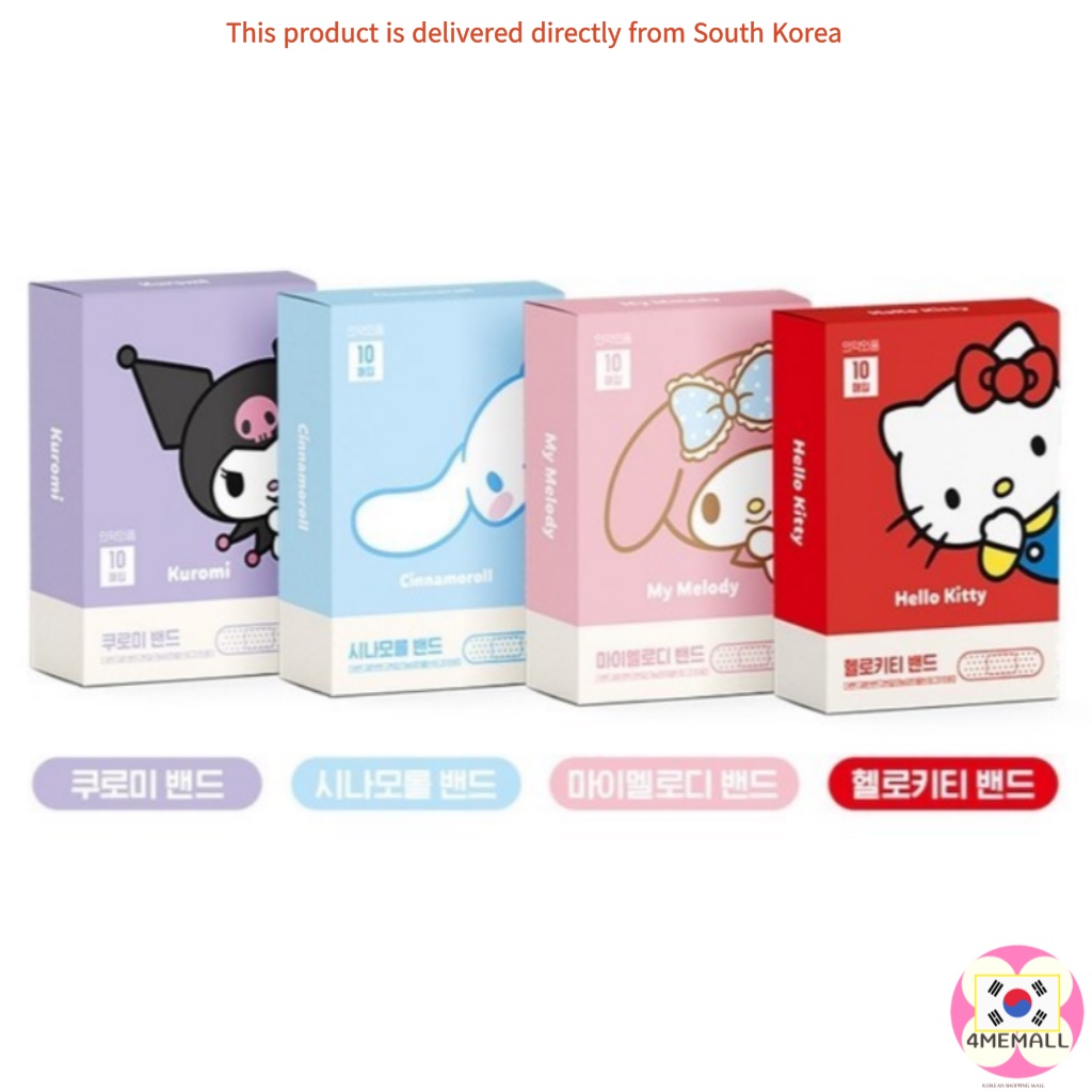 Bộ 10 / 1 Băng Đô Dùng 1 Lần Hình Nhân Vật Sanrio Cinnamon Roll My Melody Kitty