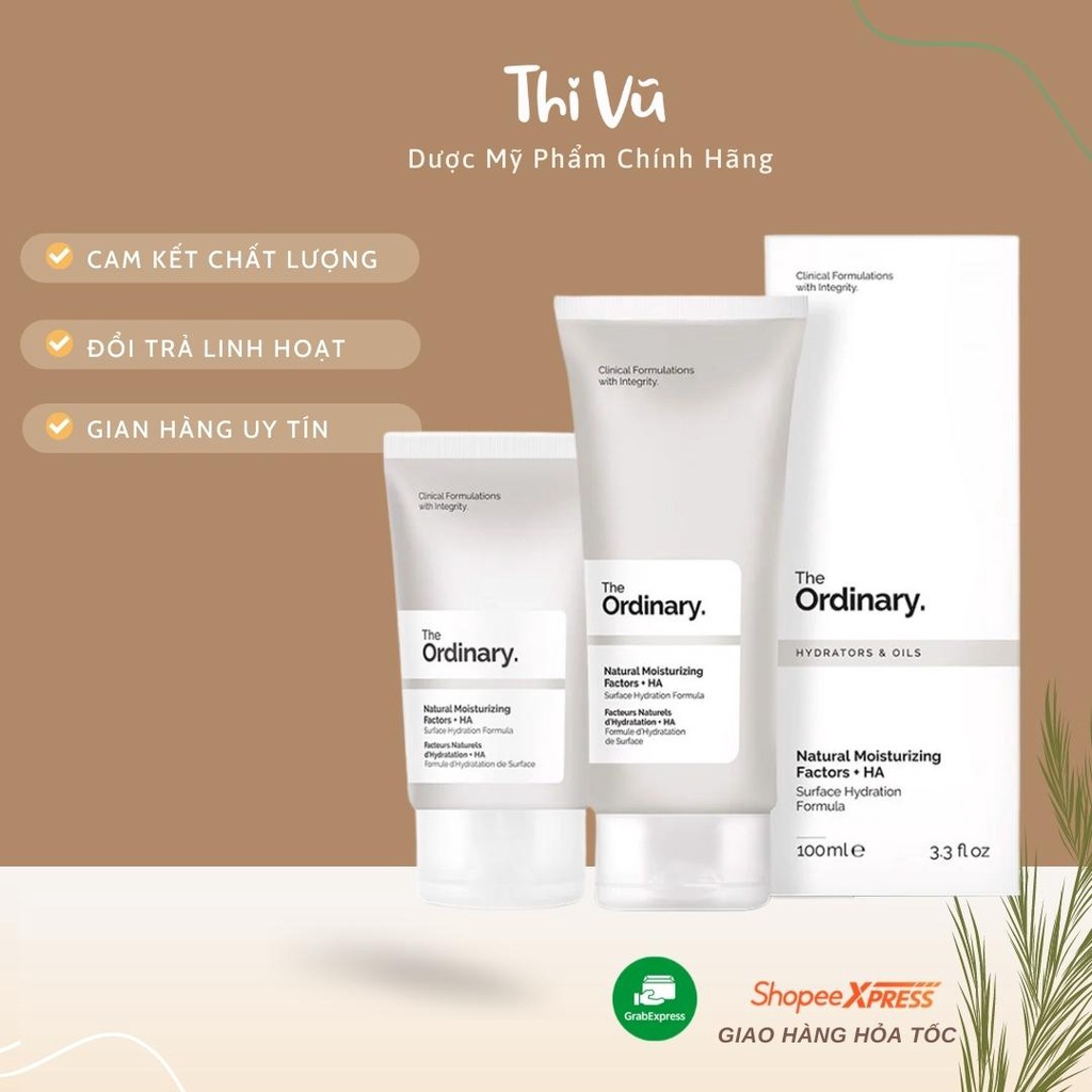 Kem dưỡng ẩm Natural Moisturizing Factors + HA – The Ordinary 30ml (mask)
