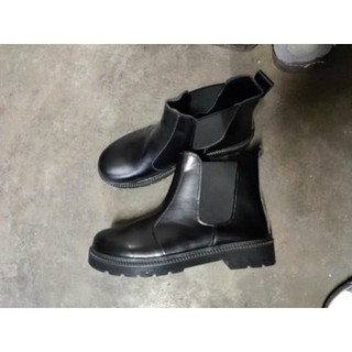 [ ORDER ] Giày bốt cao cổ đế bằng chất da