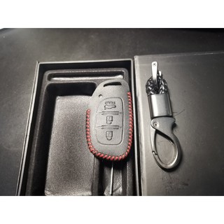 [Tặng kèm móc khóa] Bao da ốp chìa khóa, Ốp chìa khóa carbon cho xe ô tô HYUNDAI I10 ELANTRA KONA TUCSON SANTAFE
