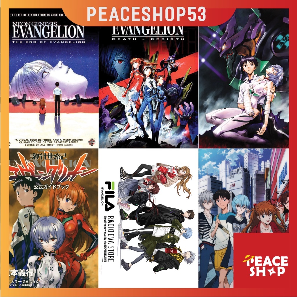 Poster Anime Neon Genesis Evangelion - Tranh Decal dán tường Neon Genesis Evangelion kích thước 20x30cm có sẵn keo dán
