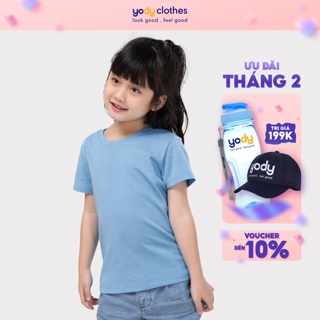 Áo thun cho bé trai bé gái YODY cổ tròn chất cotton Compact mềm mịn thoáng