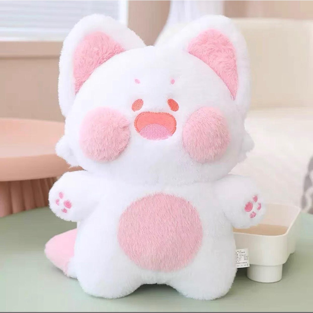 Gấu Mèo DuDu má phính Thú nhồi bông lông dài mềm mịn siêu dễ thương - Thingkdis