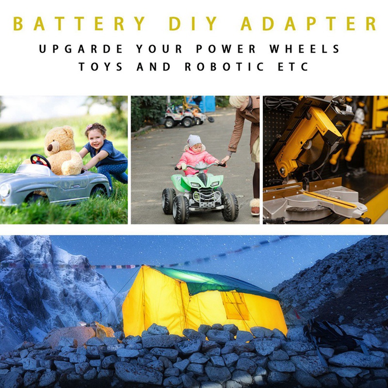 Set 2 Bộ Chuyển Đổi Pin Li-Ion 20V 18V DCB205 DCB205-2 DCB204 Màu Vàng