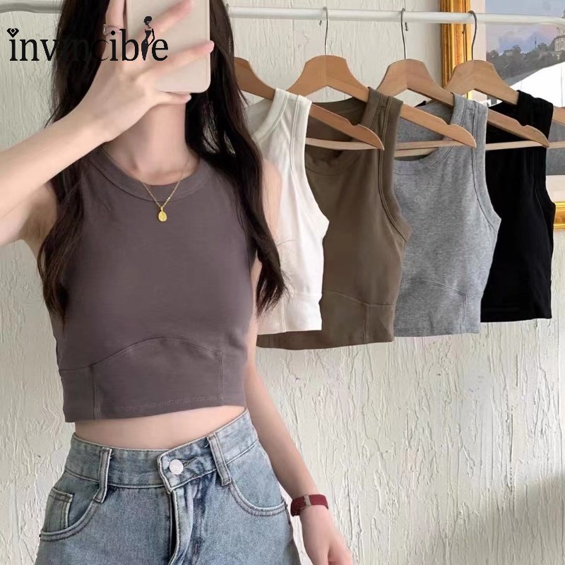 Áo Tank Top / Áo Lót Thể Thao Không Tay Có Đệm Ngực Thoải Mái Thời Trang Quyến Rũ Cho Nữ