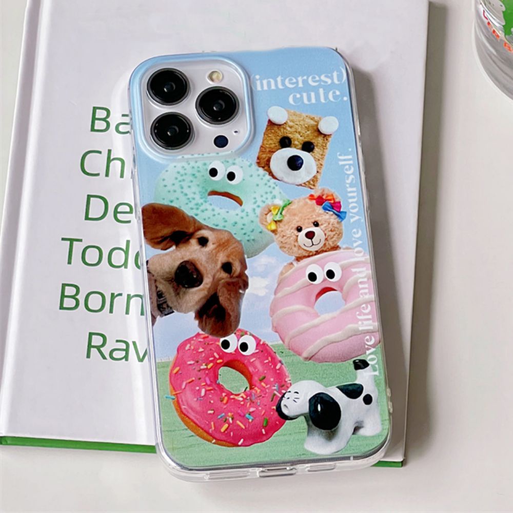 Ốp Điện Thoại TPU Mềm Chống Trầy Hình Bánh Donut Cho IPhone 11 12 13 14 Pro Max 14 Plus X XS XR