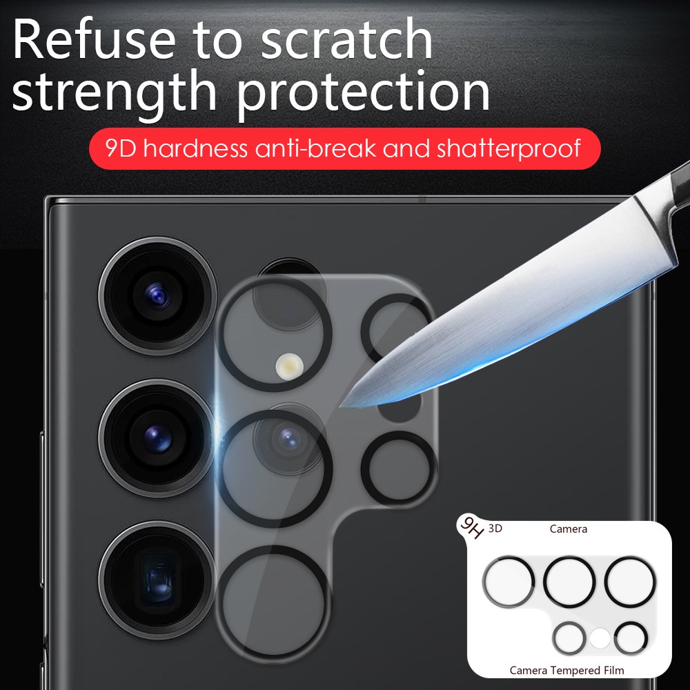 Kính Cường Lực 3D Viền Cong Bảo Vệ Camera Cho Samsung Galaxy S23 / S23 Plus / S23 Ultra