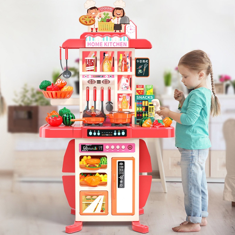 SUPER KIDS đồ chơi Bộ Đồ Chơi Nấu Ăn Nhà Bếp Dành Cho Trẻ Em 95cm nhà bếp đồ chơi