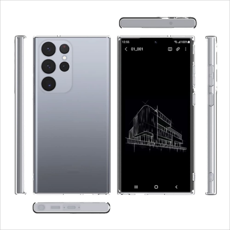 Ốp Điện Thoại TPU Silicone Mềm Trong Suốt Siêu Mỏng Cho Samsung S23 / S23 Ultra / S23