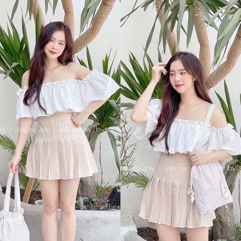 Chân Váy Xếp Ly Ngắn Tennis Skirt JOLY BY JOLY Trơn Big Size Vải Có Độ Co Giãn Nhẹ Giúp Thoải Mái Và Thoáng Mát Khi Mặc