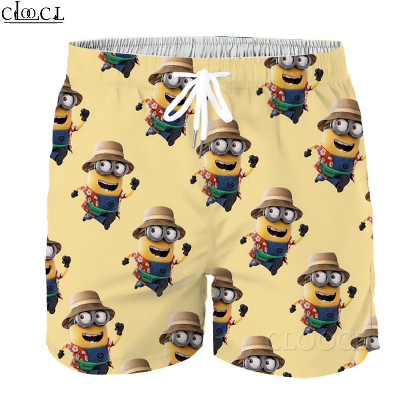 Quần Short In Hoạt Hình Minion 3D Dễ Thương Cho Bé