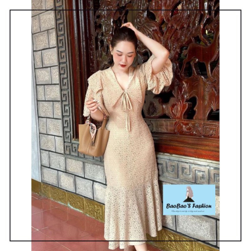 Đầm ren tiểu thư nhẹ nhàng thanh lịch .