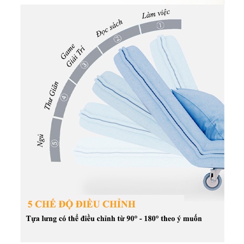 Ghế Sofa Giường Gấp Văn Phòng Gấp Gọn Thông Minh, Giường Gấp Gọn Khung, Ghế Sofa Văn Phòng Đa Năng Tiện Lợi Tặng Kèm Gối