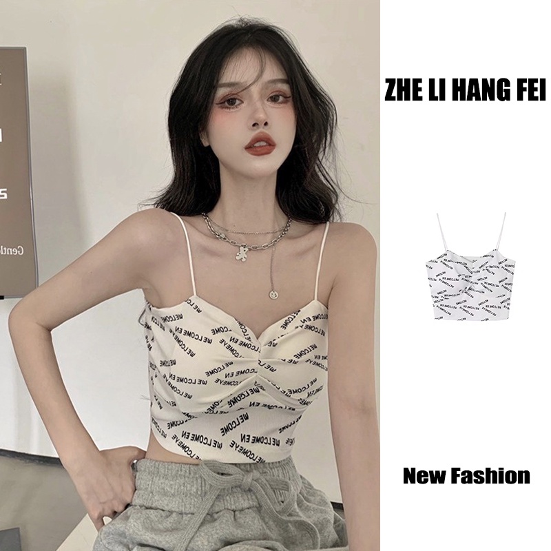 Áo hai dây ZHELIHANGFEI phong cách Pháp gợi cảm dành cho nữ