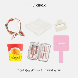Combo Khăn vuông, Set làm móng Lixibox, Gương, Kẹp Tóc, Lotion, Khăn Mặt