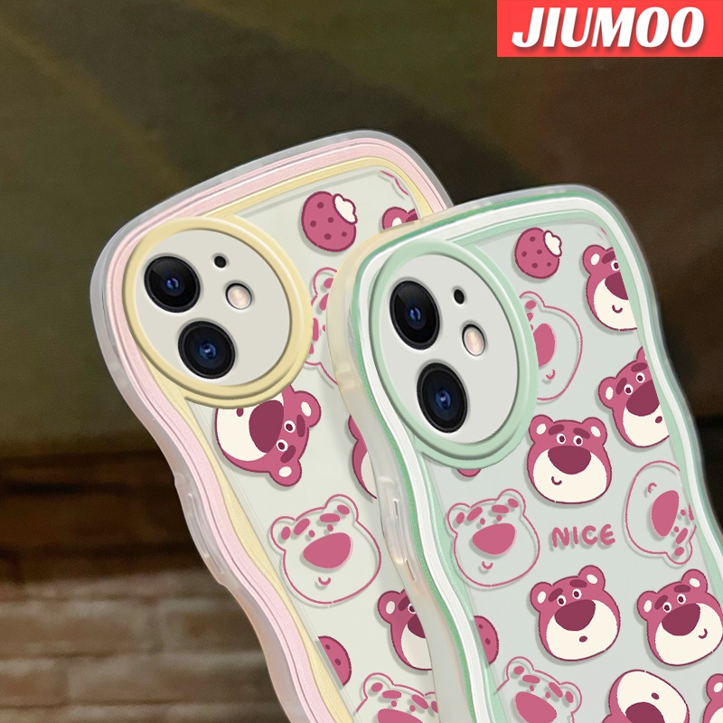 Ốp Điện Thoại Trong Suốt Chống Sốc Họa Tiết Gấu Và Kem Dâu Cho Realme C20 C20A C11 2021 C11 2020 Narzo 50i