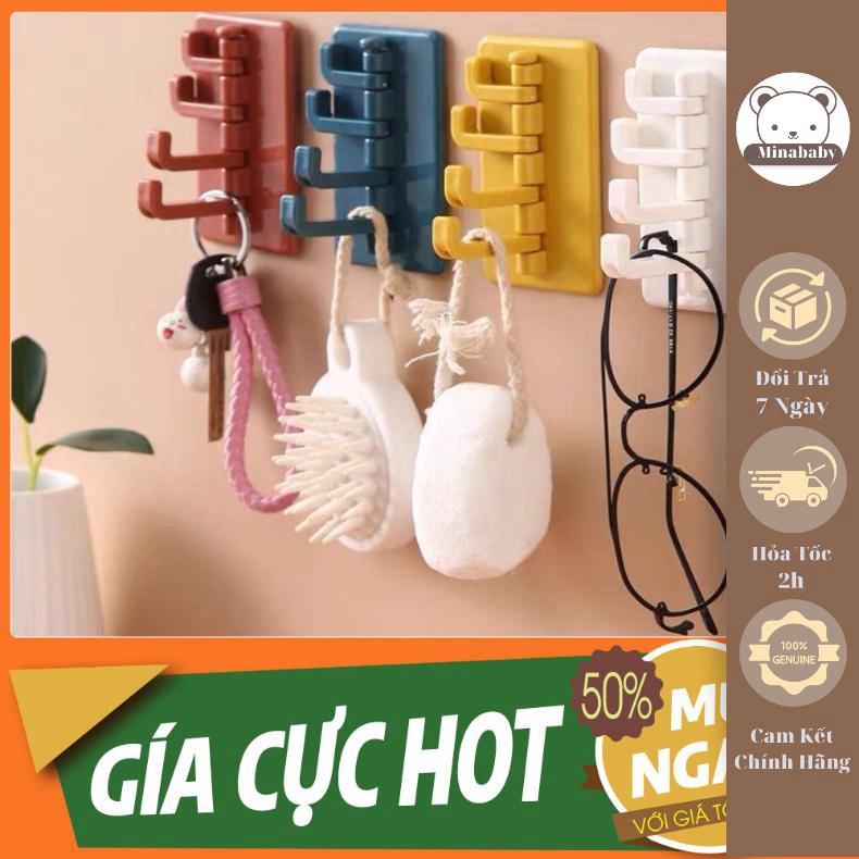 Móc Nhựa 4 Nhánh Treo Đồ Tiện Dụng,Nhựa Cứng Cao Cấp Minababyvn