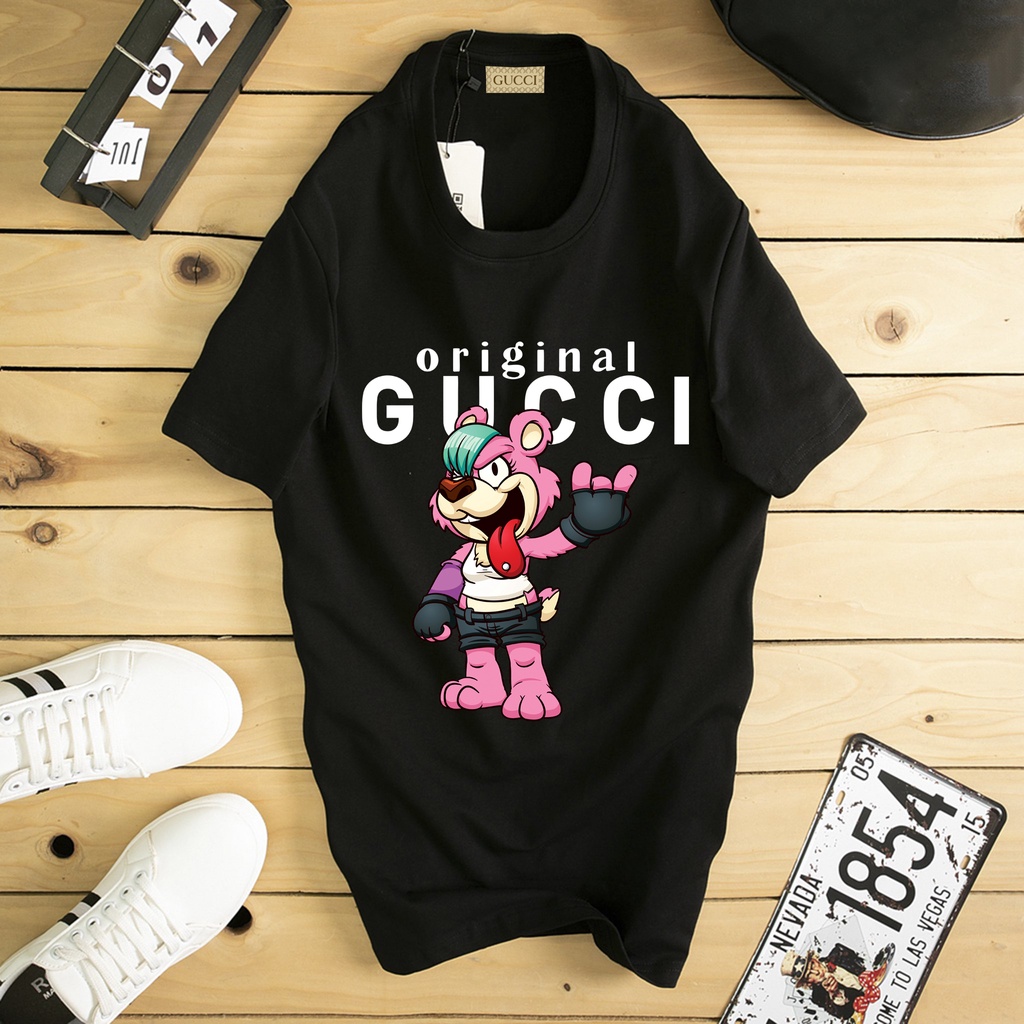 Áo thun nam gucci, áo phông gucci nam unisex in họa tiết cao cấp 100% cotton phong cách hàn quốc