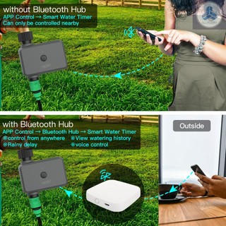 Intelligent Tuya APP BT Water Timer Rain Delay Programmable Irrigation Timer with Automatic and Manual Watering Hub Required Compatible with  B130