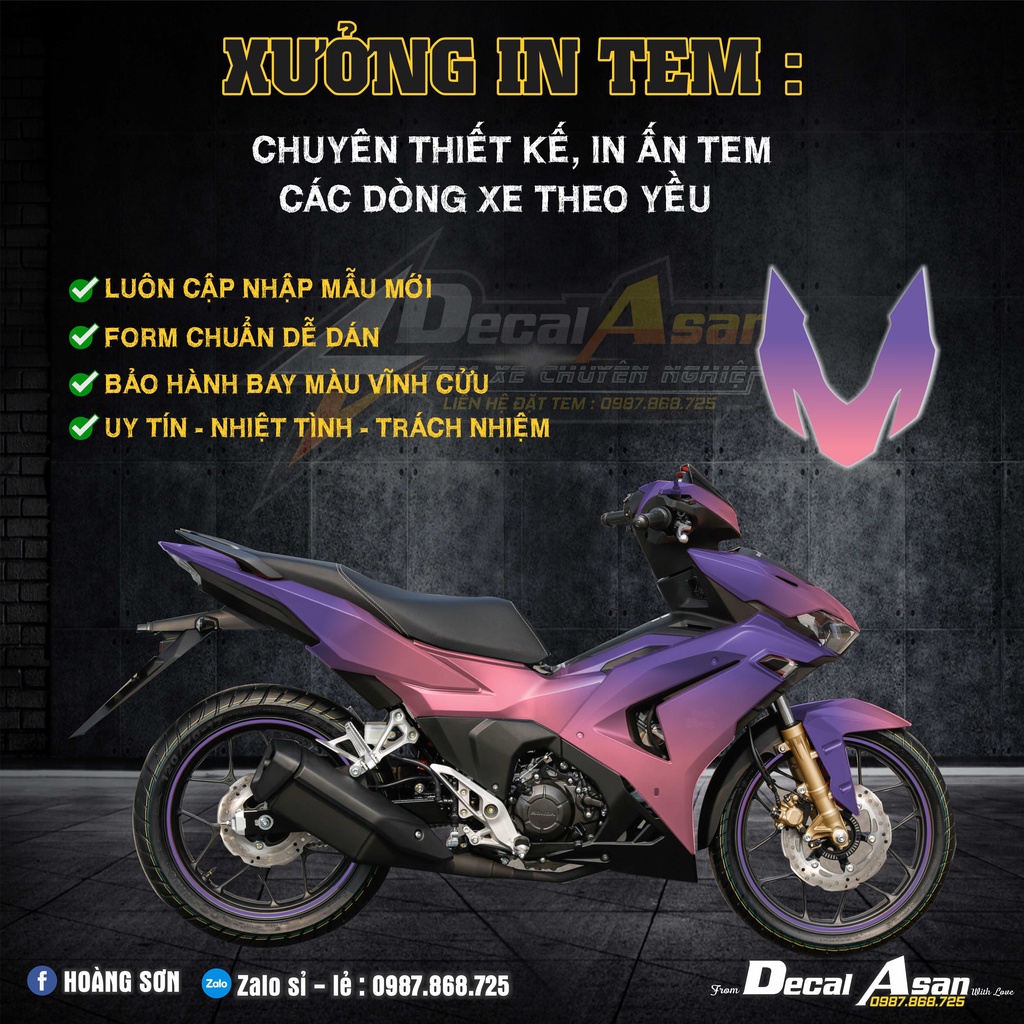 TEM TRÙM WINNER X V3 XANH TÍM | NHIỀU MÀU | CHUẨN DO SHOP THIẾT KẾ