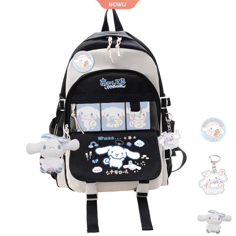 Ba Lô Đeo Vai Hình Cinnamoroll Dễ Thương Sức Chứa Lớn 15 inches Có Thể Đựng Máy Tính Giải Trí Nhật Bản