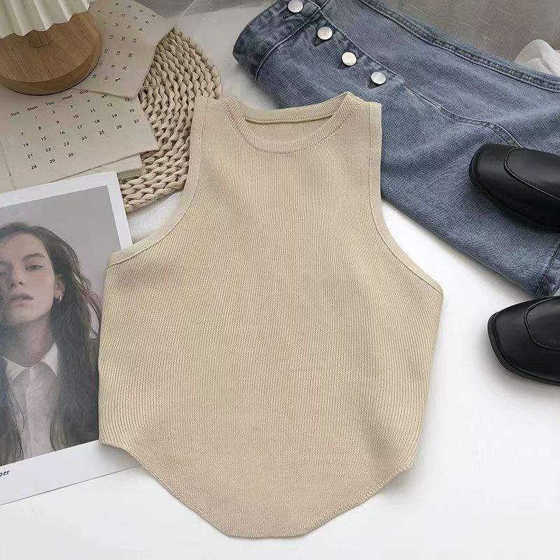 Áo Croptop Hai Dây Màu Trơn Dáng Ôm Thời Trang Mùa Hè Hàn Quốc Quyến Rũ Cho Nữ