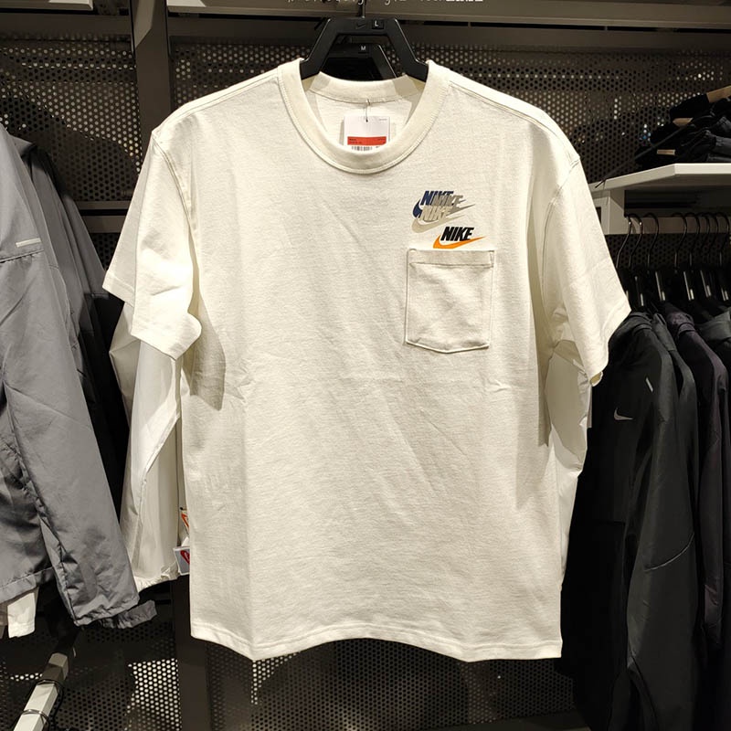 Áo Thun Thể Thao Nike 100% Nguyên Bản Tay Ngắn Phối Túi Thoải Mái Cho Nam