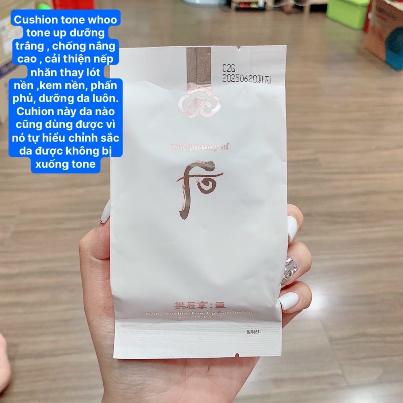 Lõi phấn nước cushion tone up whoo