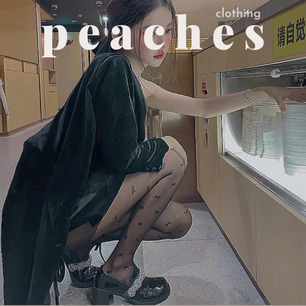 Quần Tất Da Mỏng Mịn Họa Tiết Nơ Nhí - Peaches peaches - TAT00119