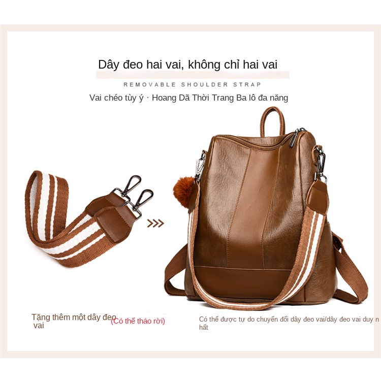 Ba Lô Da Mềm Thời Trang Hàn Quốc Dành Cho Nữ