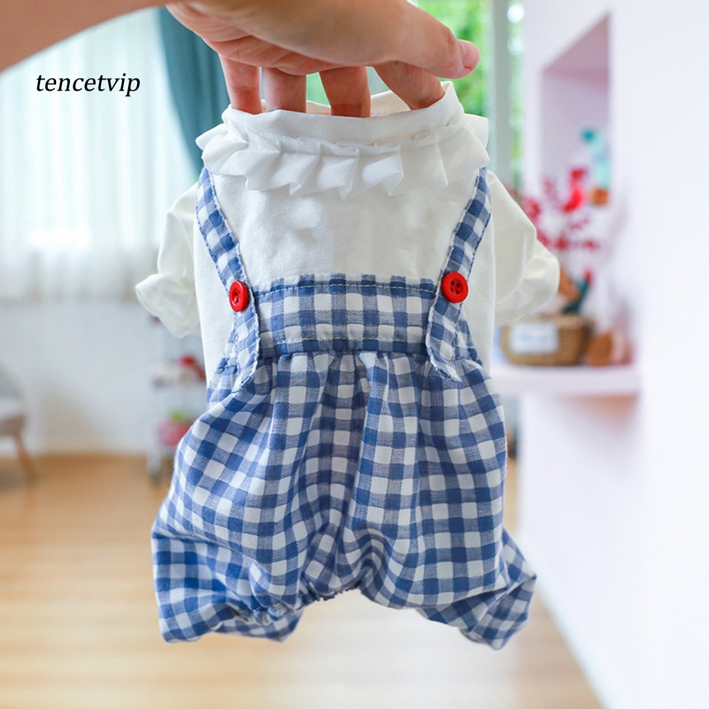Tencetvip Bộ Áo Liền Quần In Chữ Mặc Hàng Ngày Thoáng Khí Thoải Mái Cho Thú Cưng
