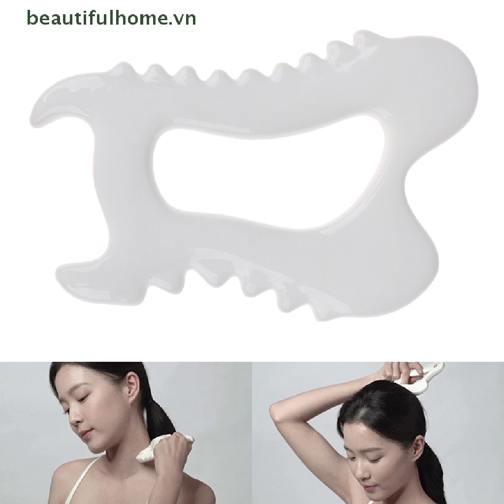 Bảng Mát Xa Mặt / Cơ Thể Hình Chữ Nhật Bằng Gốm Gua Sha