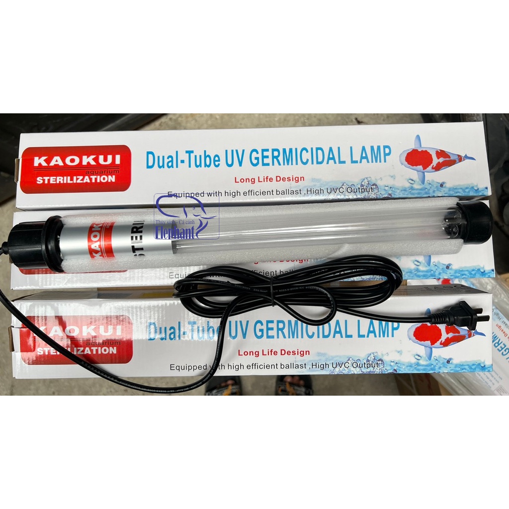 Đèn UV 2 bóng diệt khuẩn, tảo cá hại dành cho hồ lớn công suất 20,30,40,60,100W