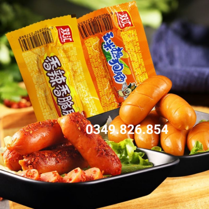 Xúc xích ngô, xúc xích cay ( 1 gói 32g)