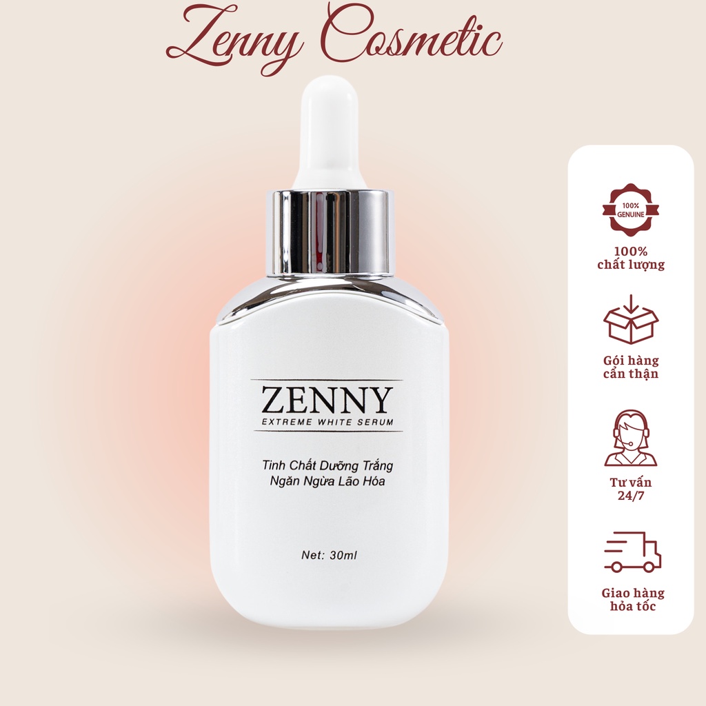 Serum dưỡng sáng da Zenny chính hãng, Serum phục hồi giảm thâm dưỡng trắng hiệu quả