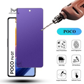 Kính cường lực chống bám vân tay toàn màn hình ánh tím tia sáng xanh cho Xiaomi POCO F5 F6 C65 X5 M5 M5s M6 C40 X4 X3 NFC F3 F4 GT M4 M3 F2 Pro 5G PocoPhone F1