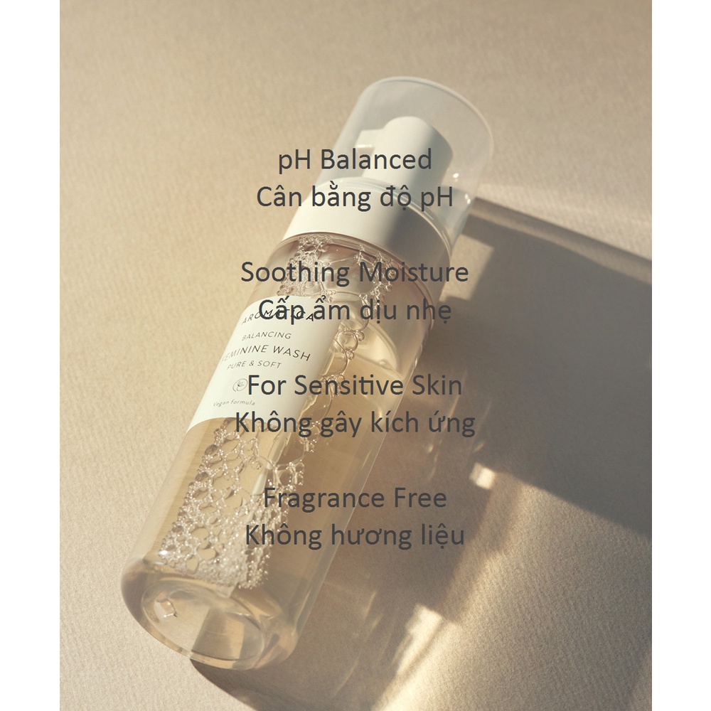 Dung dịch vệ sinh phụ nữ AROMATICA dạng bọt dịu nhẹ - Pure & Soft Feminine Wash 170ml