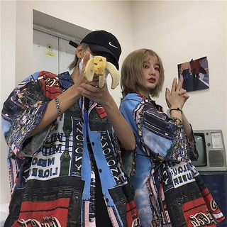 Áo khoác POLO sơ mi ngắn tay - Jacket ulzzang oversize form rộng unisex Hàn