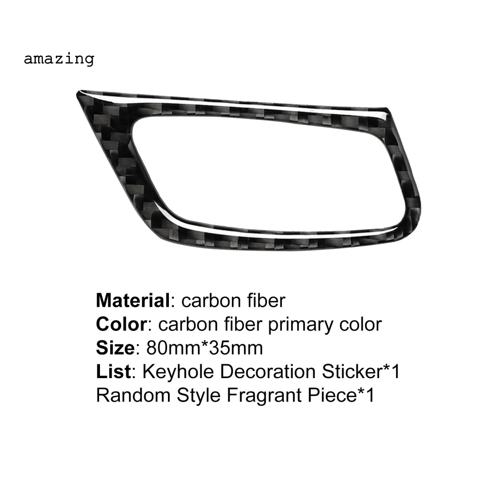 Sticker Sợi Carbon Dán Bảo Vệ Lỗ Khóa Trái / Phải Cho Xe Hơi BMW E70 E71 X5 X6 2009-2013