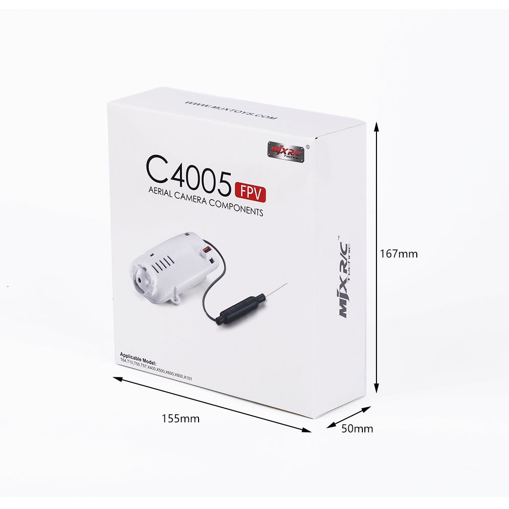 White 0.3MP FPV Real-Time Aerial Camera Helicopter Components for MJX C4005.